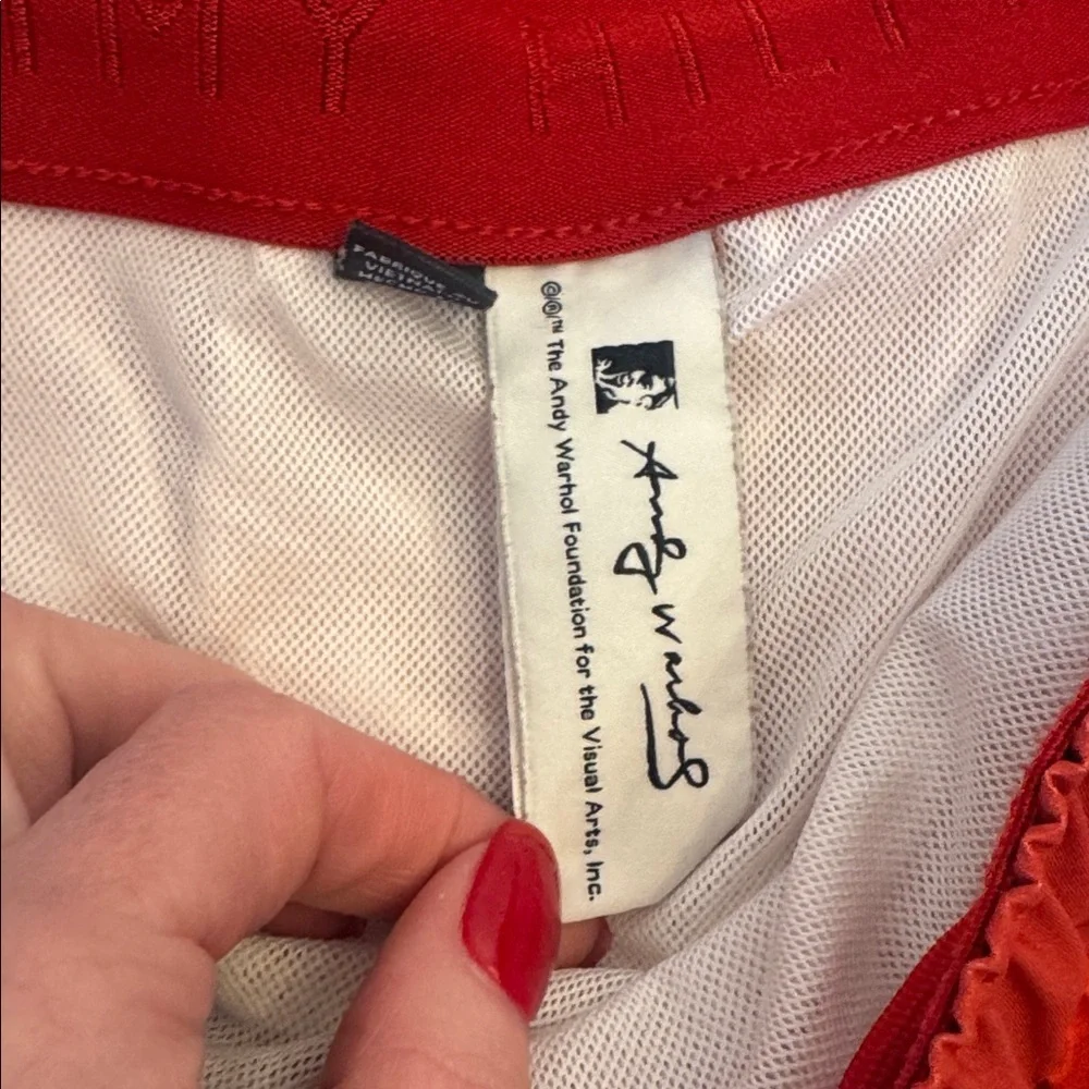 EUC! TOMMY HILFIGER Th X Andy Warhol 7" Sunset Swim Trunk Warhol Sun, sz M - Picture 5 of 11